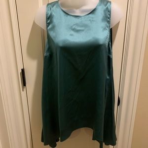 Brunello Cucinelli Emerald Green silk Trapeze Tank